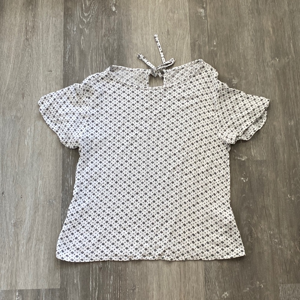 Black and White Printed Blouse